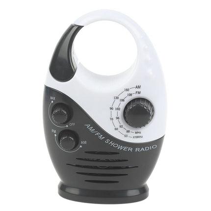 Portable Waterproof AM FM Radio Shower Hanging Bathroom Music Radio