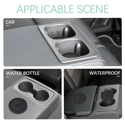 6Pcs Silicone Coasters with Holder, Non-Slip Cup Mats for Drinks & Glasses