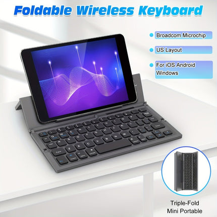 Portable Foldable BT Keyboard for Tablets, Laptops & Smartphones