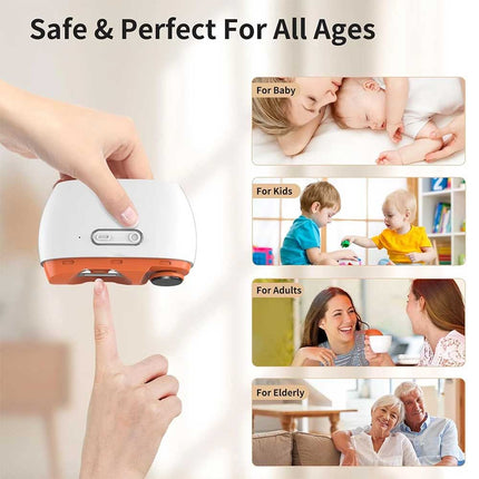 2 in 1 Electric Nail Clippers Automatic Safe Manicure Trimmer Cutter
