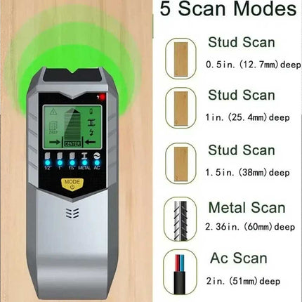 5 in 1 Stud Finder Wall Detector Wood Metal Wire Sensor Cable Scanner