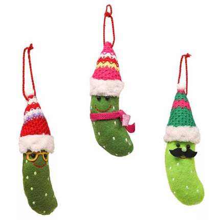 Christmas Cartoon Banana Hanging Pendant 3Pcs Xmas Home Decoration
