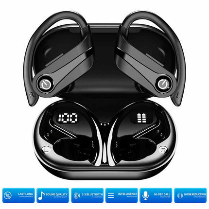 Bluetooth 5.3 Earbuds Wireless Earphones Sports Stereo Ear Hook Headphones