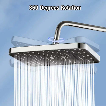 12" High Pressure Top Spray Rain Shower Head, Larger Flow Supercharge