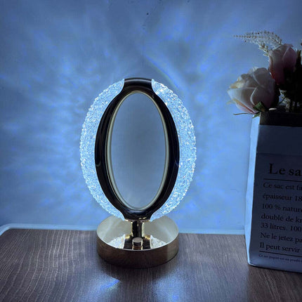 USB LED Crystal Lamp Touch Dimmable Bedside Night Light Decor Gift