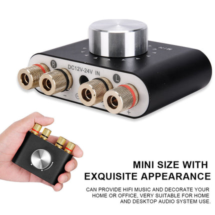 Bluetooth 5.0 Digital Amp Mini HiFi 50W+50W Stereo Audio Power Amplifier