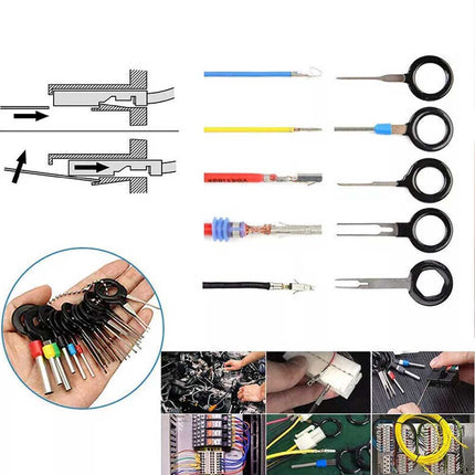 70Pcs Pin Ejector Wire Kit Extractor Auto Terminal Removal Connector Tool