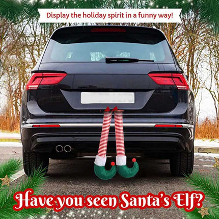 Christmas Santa Elf Legs Car Hanging Decor Stuffed Xmas Ornament Auto Truck