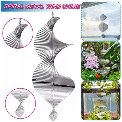 Helix 3D Wind Spinner Metal Outdoor Yard Garden Hanging Decor Ornaments
