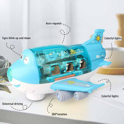 360° Rotating Electric Toy Plane with Music & Light for Kids Gift