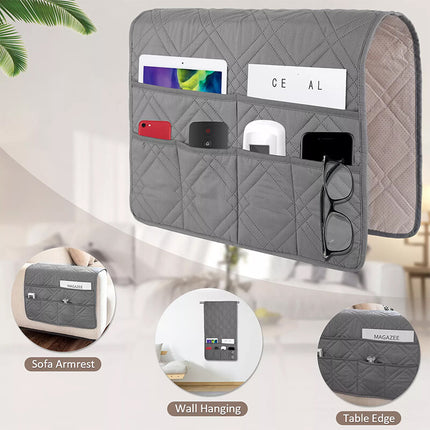 6-Pocket Sofa Armrest Remote Control Organizer Holder for Chair Couch