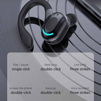 Wireless Bluetooth Headset Hands-Free Earpiece for iPhone Samsung