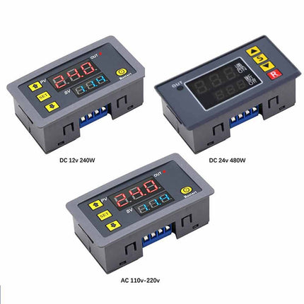 DC 12V 24V Digital Timing Delay Relay Adjustable Cycle Timer Control Switch