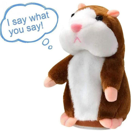 16cm Talking Hamster Plush Toy, Repeats What You Say, Mimicry Pet Toy