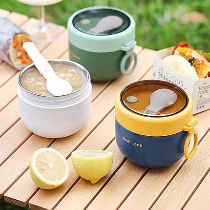 Stainless Steel 600ml Lunch Box Thermos Food Flask Insulated Soup Jar