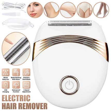 3-in-1 Rechargeable Wet & Dry Lady Body Shaver, Painless Mini Women Razor