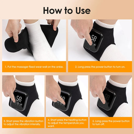 Foot Vibration Massager 3 Mode Infrared Hot Compress Pain Relief Therapy