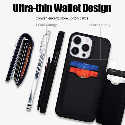 For iPhone 14 Series Goospery Balance Fit5 Card Case, Ultra Slim PU Leather