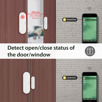 Smart Door Window Sensor Matter Thread WiFi Magnetic Alarm Phone Alert