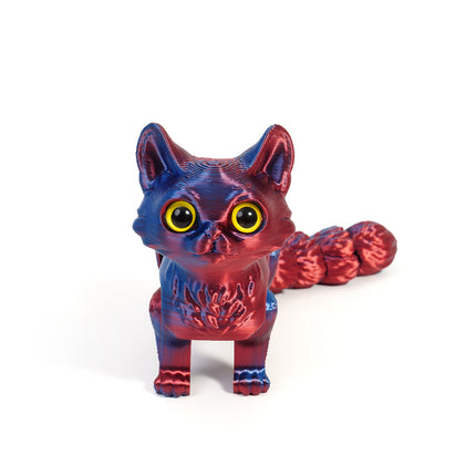 3D Printed Cat Toy with Articulated Joints 16CM – PLA Fidget Figurine Gift