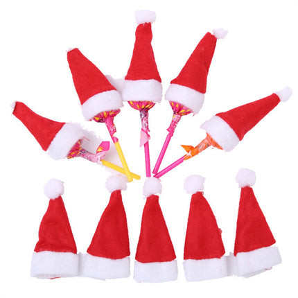 20X Christmas Mini Santa Hat Lollipop Wrap Xmas Party Decor