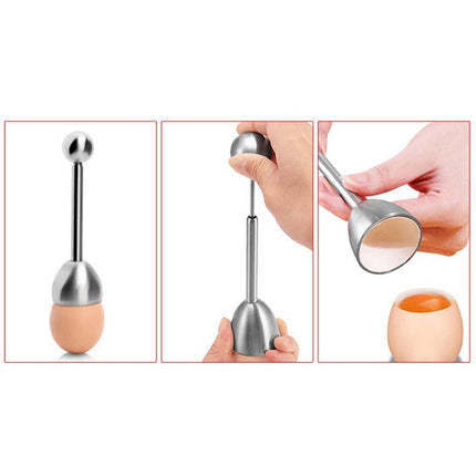 1X Stainless Steel Egg Shell Opener Cutter for Boiled Egg Topper