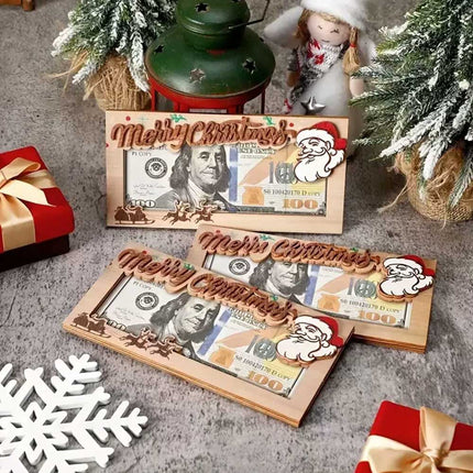 2x Assorted Cute Christmas Money Gift Wallet with Envelopes Random