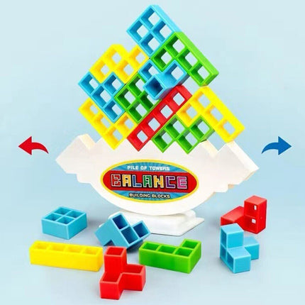 16PCS Tetra Tower Stacking Blocks Game with Holder Balance Puzzle Gift