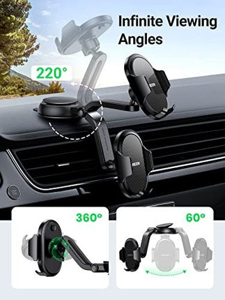 UGREEN Phone Car Mount with Dashboard Suction, Fits 4.7-7.2" Phones