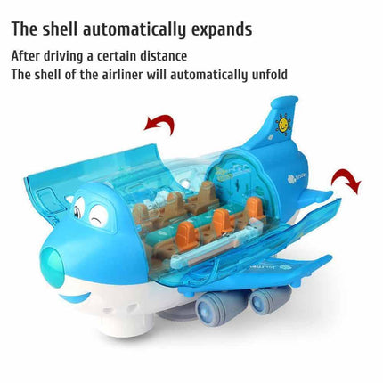 360° Rotating Electric Toy Plane with Music & Light for Kids Gift