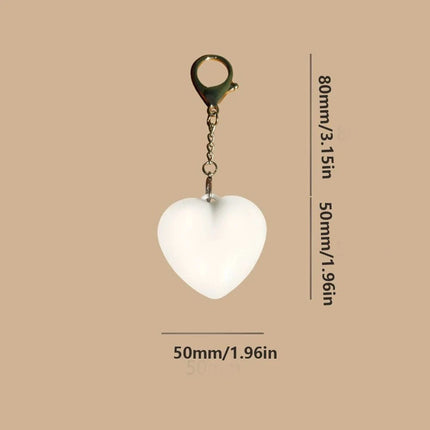 2x Heart Keychain Light Touch Sensitive Mini LED Flashlight Rechargeable