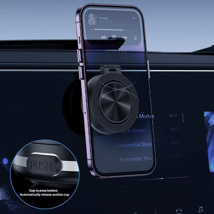 Magnetic Vacuum Car Phone Mount with Strong Suction Cup Holder