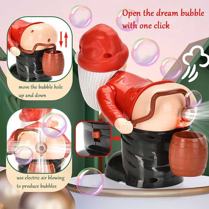 Christmas Snowman Bubble Machine with Music & Lights for Holiday Fun