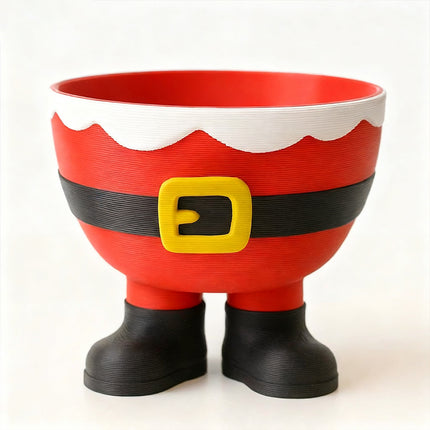3D Printed Christmas Feet Bowl, Santa & Elf Red Candy Holder Gift