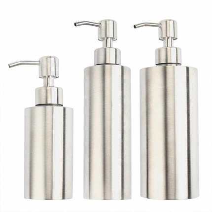 Stainless Steel Refillable Soap Dispenser for Shower & Kitchen