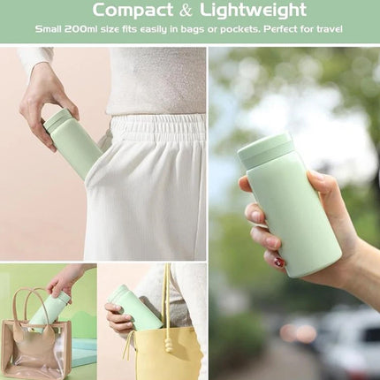 Mini 200ml Vacuum Coffee Thermos Flask, Stainless Steel Water Bottle