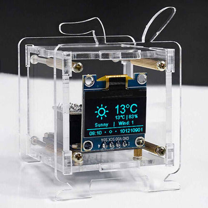 DIY Electronic OLED Mini Clock Kit with Shell Soldering Project