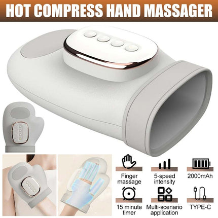 Cordless Hand Massager with Heat and Compression for Arthritis Relief