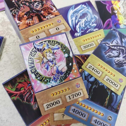 100Pcs YUGI Anime Cards – Blue Eyes, Dark Magician, Exodia, Slifer