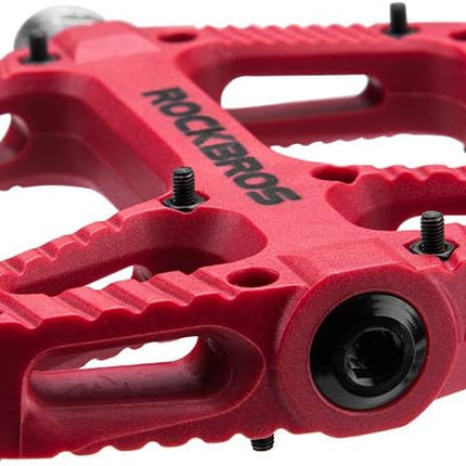 ROCKBROS Nylon Composite MTB Pedals, 9/16" Bearing, Wide Flat Platform