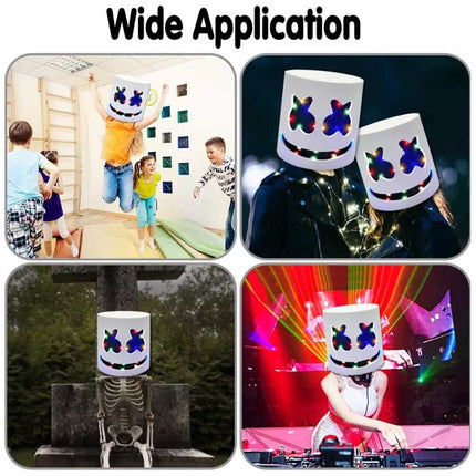 Marshmello DJ Mask Helmet Cosplay, Music Party Costume Bar Mask