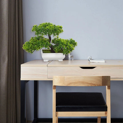 Artificial Pine Tree Bonsai in Pot, Fake Plant Home Decor