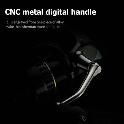 Fishing Spinning Reel 2000-7000, 10kg Max Drag, High Speed Metal Spool