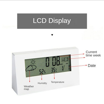 Digital LCD Thermometer Hygrometer Home Temperature Humidity Alarm Clock