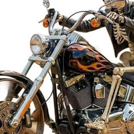 Motorcycle Wind Spinner Yard Garden Biker Windmill Rotating Wheels Flat 2D