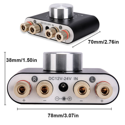 Bluetooth 5.0 Digital Amp Mini HiFi 50W+50W Stereo Audio Power Amplifier