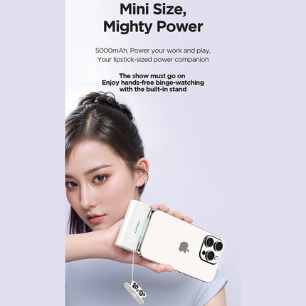 22.5W Pisen Power Tiny Mini 5000mAh Cable Free Power Bank CCC Certified