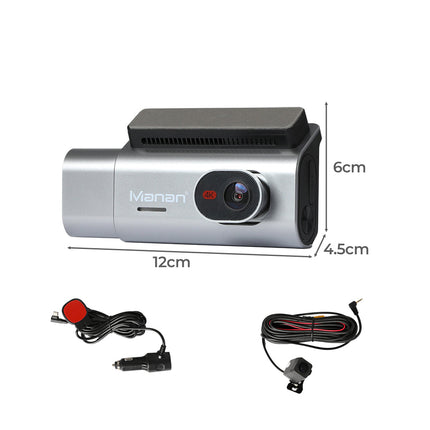 Manan 4K Car Dash Camera Front and Rear Wifi GPS 3 Lens-2006732804142010370