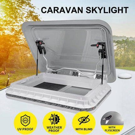 Caravan Roof Vent Hatch Skylight Trailer Camper Motorhome 400x450mm with Blind